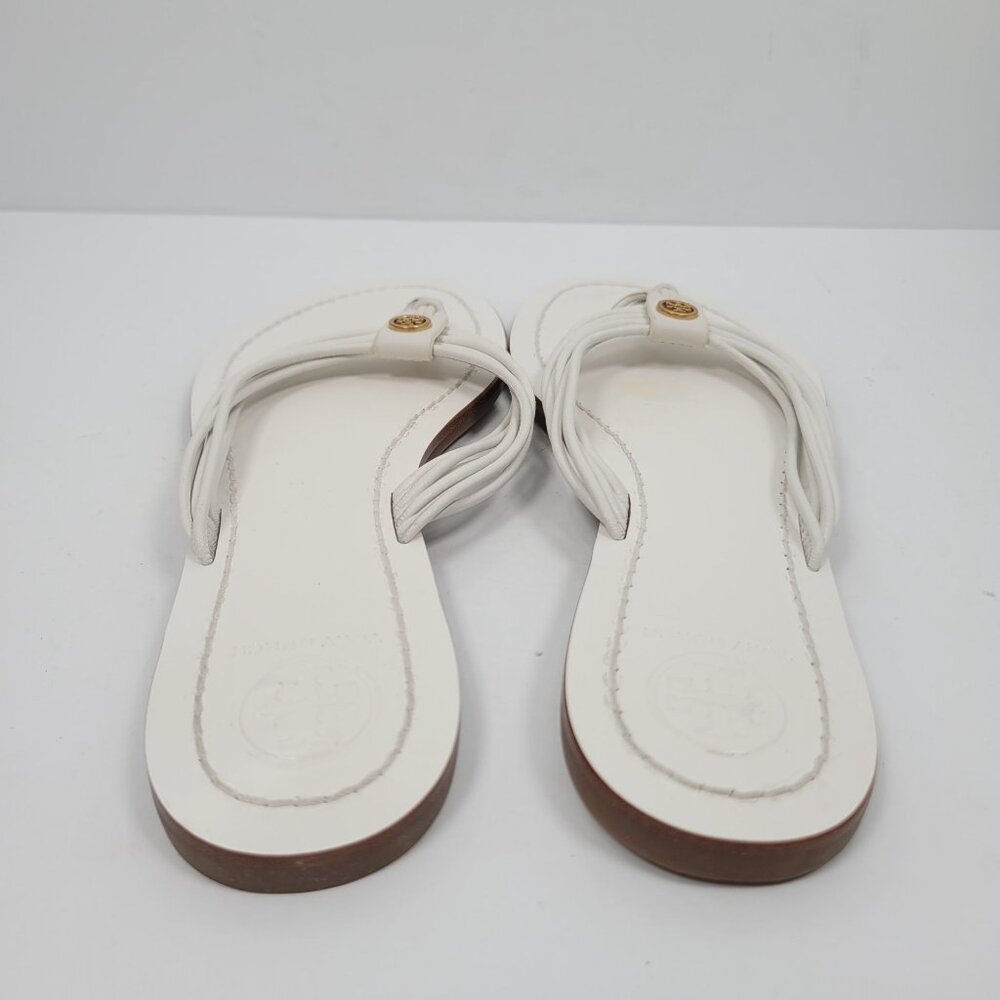 Tory Burch Women’s White Sienna Thong Sandal US Size 6.5 - Picture 4 of 10